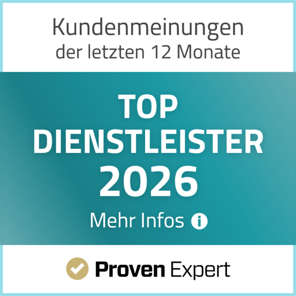 Proven Expert Siegel Empfehlung 2026
